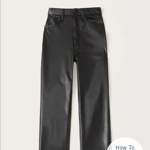Abercrombie and Fitch Faux Leather Straight Pants